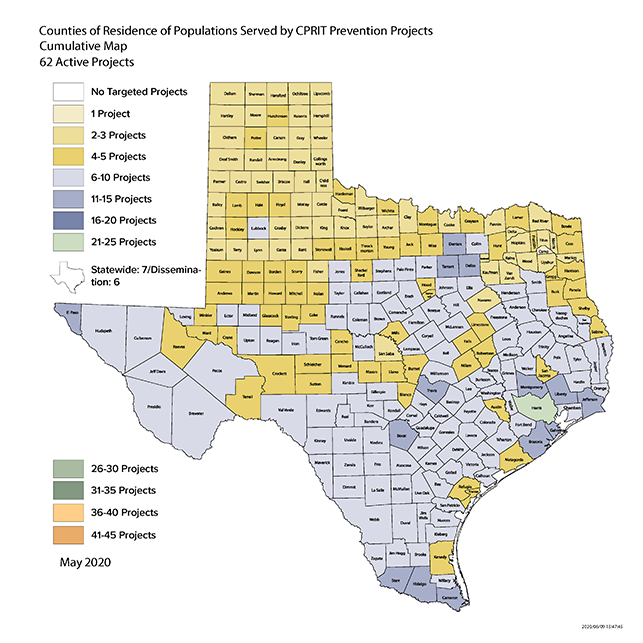 Portfolio Maps — Cancer Prevention and Research Institute of Texas